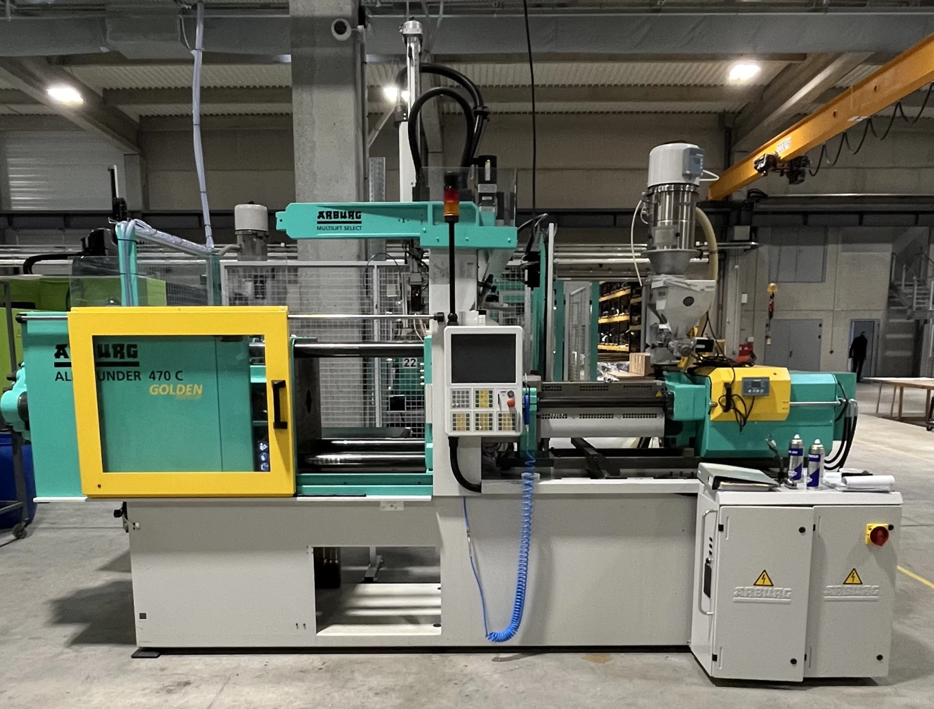PPI injection molding machine used outside the laminar-flow area